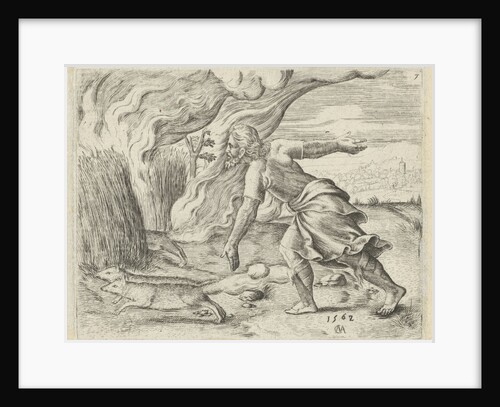 Samson puts the wheat fields of the Philistines in fire by Cornelis Massijs