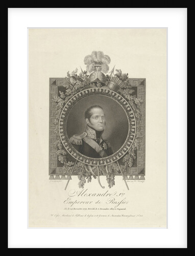 Portrait of Tsar Alexander I of Russia by W. Esser