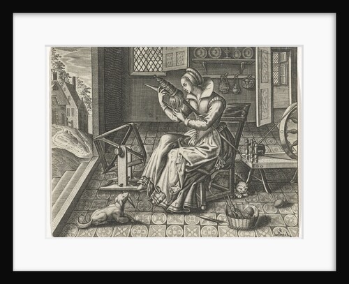 Spinster in an interior by Jan van Halbeeck