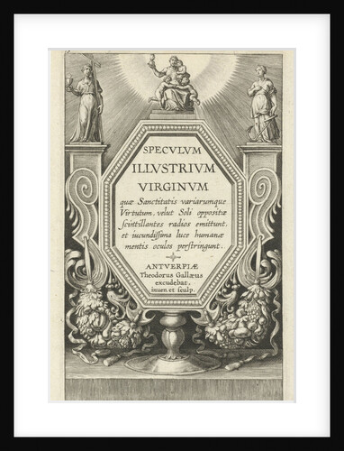 Title print for Speculum Illustratum Virginum by Theodoor Galle
