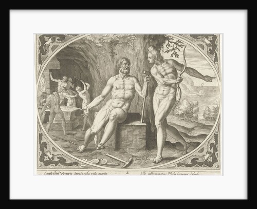 Phoebus makes Vulcan aware of the adultery by Philips Galle