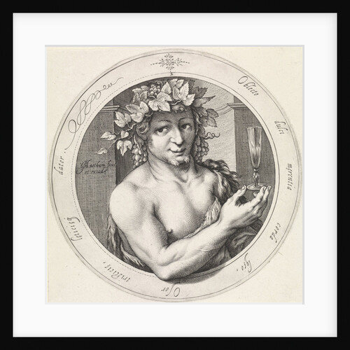 Bacchus with glass by Jacob Matham