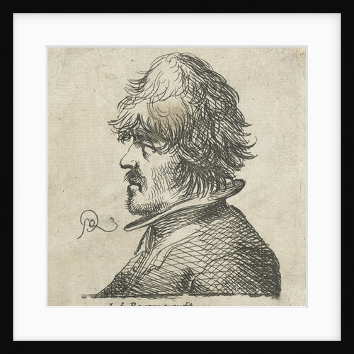 Portrait Bust of a man with fishing hat by J. de Reyger Pieter Jansz. Quast