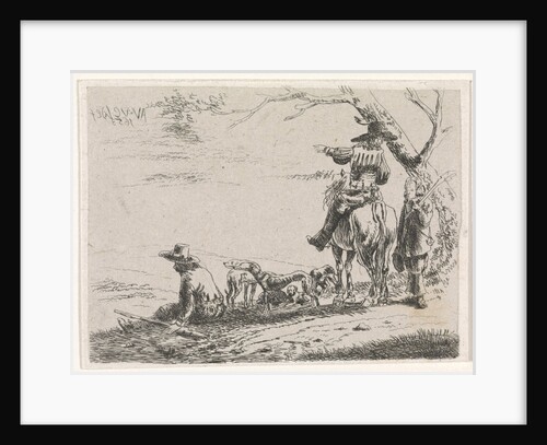 Three hunters with dogs by Adriaen van de Velde William Young Ottley