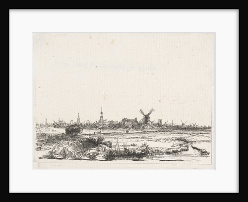 View of Amsterdam from the northwest by Rembrandt Harmensz. van Rijn