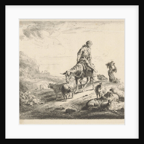 Man on a donkey by William Young Ottley