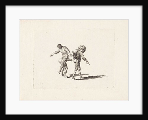 Harlequin hits a jester by Pieter Schenk II
