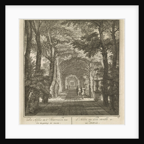 Covered path given to the input / View of the park / Duck pond / Large pond by Isaac de Moucheron