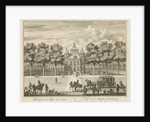 Castle Heemstede, Square and stables, Sight from Starrenbos by Isaac de Moucheron
