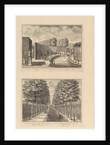 View of the semicircular closure of the garden behind Slot Zeist / View of the central avenue behind the garden at Slot Zeist by Daniël Stopendaal