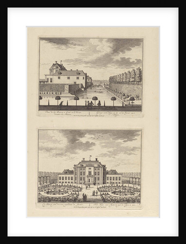 Side of Zeist Castle and surrounding pond, Rear of Slot Zeist, Daniël Stopendaal, Nicolaes Visscher (I) by Anonymous