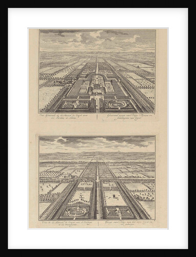 View of Slot Zeist with gardens, view toward Bunnik, on the horizon a tower at Amersfoort by Daniël Stopendaal