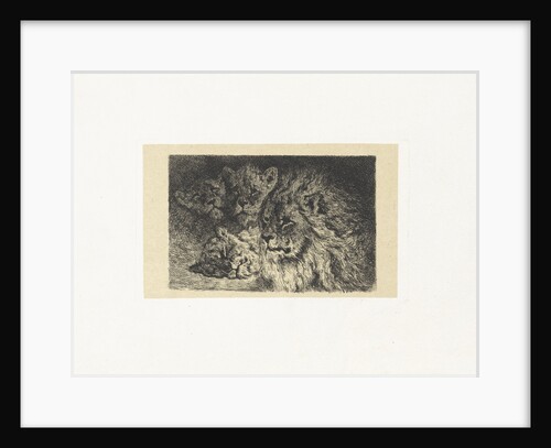 Lion and lioness by Frederik Willem Zürcher