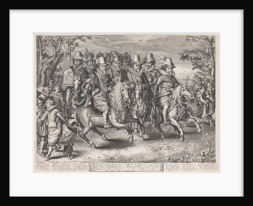 Equestrian procession of the six princes of the House of Orange-Nassau by Staten-Generaal