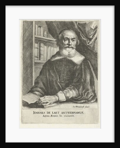 Portrait of Johannes de Laet at the age of sixty by Jan Gerritsz. van Bronchorst
