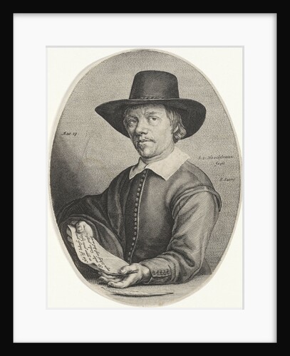 portrait of the schoolmaster and writer Theodore clean Bleuet by Salomon Savery