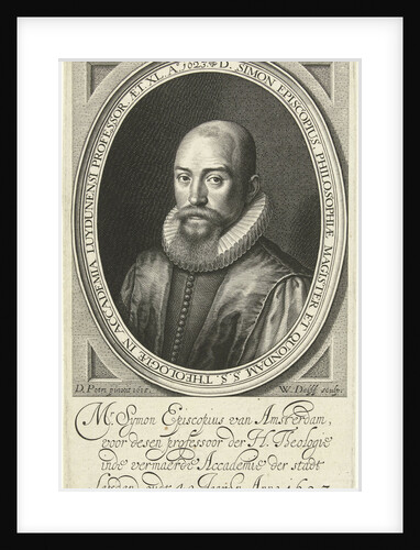 Portrait of Simon Episcopius at the age of 40 by Dirck Pietersz. Bontepaert
