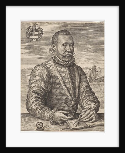 Portrait of a naval officer William Bloys van Treslong by Johannes Wierix