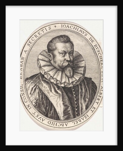 Portrait of Joachim de Buschere, secretary in the Council of Brabant by Johannes Wierix