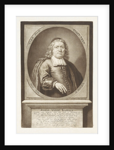 Portrait of Pastor Josias van der Kapelle by L. van Beke