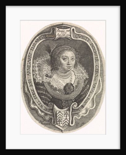 Portrait of Armgaert Elizabeth van Dordt van Roosendaal, Magdalena van de Passe by Paulus Moreelse