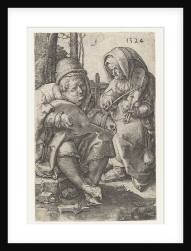 Couple making music by Lucas van Leyden