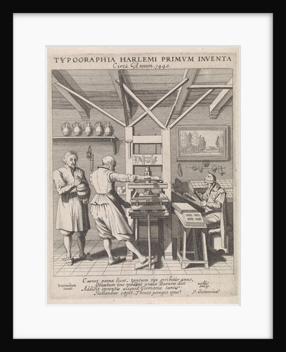 The invention of the printing press by Laurens Jansz. Coster by Haarlem
