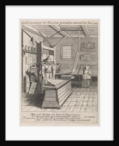 Interior of a book printer by Jan van de Velde