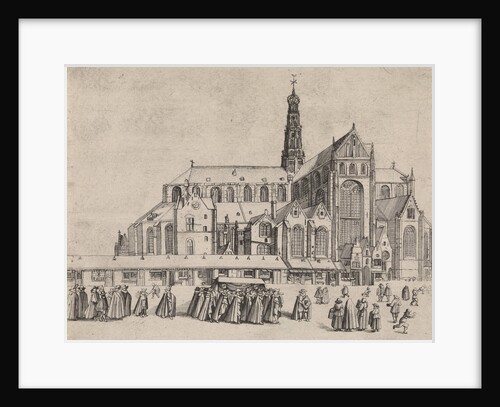 View of St. Bavo Church, from the southeast by Pieter Jansz. Saenredam
