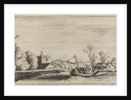 River view with barges by Cornelis Willemsz Blaeu-Laken