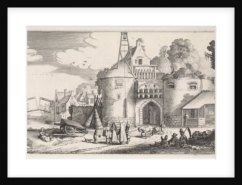 Figures at a gate by Jan van de Velde II