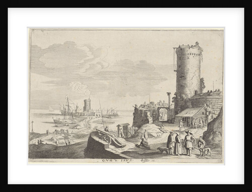 Bastion on a river by Claes Jansz. Visscher II