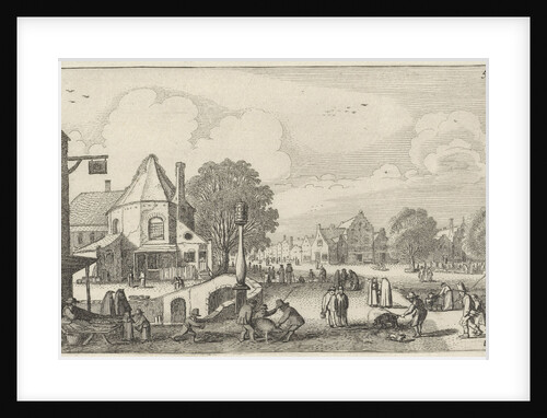 Market day in a city by Jan van de Velde II