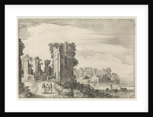 Figures near the Huis ter Kleef in Haarlem by Jan van de Velde II