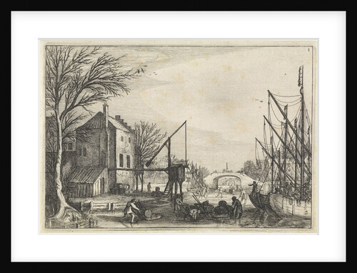 Figures on the ice at a brewery by Jan van de Velde II