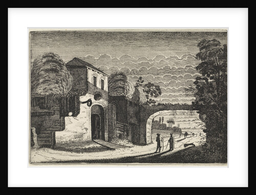 Figures at a tavern at night by Jan van de Velde II