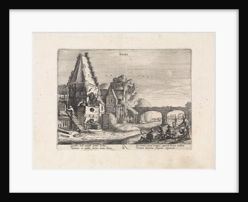 Mowers resting near a house, july by Jan van de Velde II