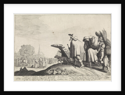 A procession of tramps on the way to the market or fair by Jan van de Velde II