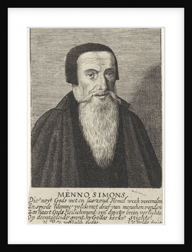 Portrait of Menno Simons by Hans Passchiers van Wesbusch