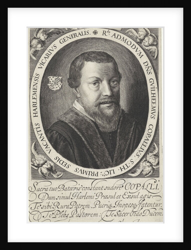 Portrait of William Copallius, Roman Catholic clergyman in Haarlem by Jan van de Velde II
