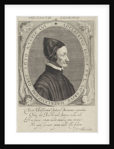 Portrait of Adelbertus Gerbrandsz. Eggius chaplain in Haarlem by Jan van de Velde II