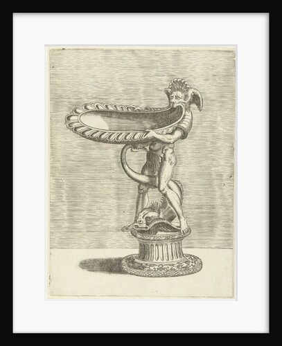 Scale formed by the lower jaw of a man with a satyr head by Hieronymus Cock