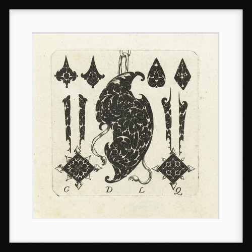 S-shaped shield between ten ornaments by Guillaume de la Quewellerie