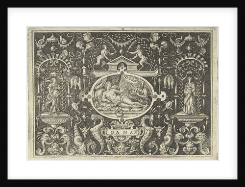 Cartouche with the presentation of Danae by Abraham de Bruyn