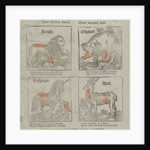 Dees beesten wreed, doen niemand leed by Anonymous