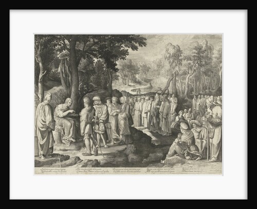 John the Baptist preaches to the crowd by Nicolaes de Bruyn