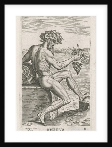 River god Rhenus by Philips Galle