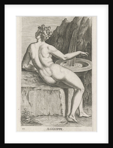 Water Nymph Aganippe by Philips Galle