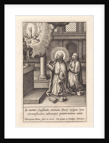 Ignatius Loyola has a Vision of the Assumption of Diego Hoces by Hieronymus Wierix