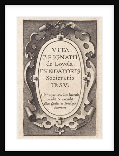 Cartouche with title by Hieronymus Wierix